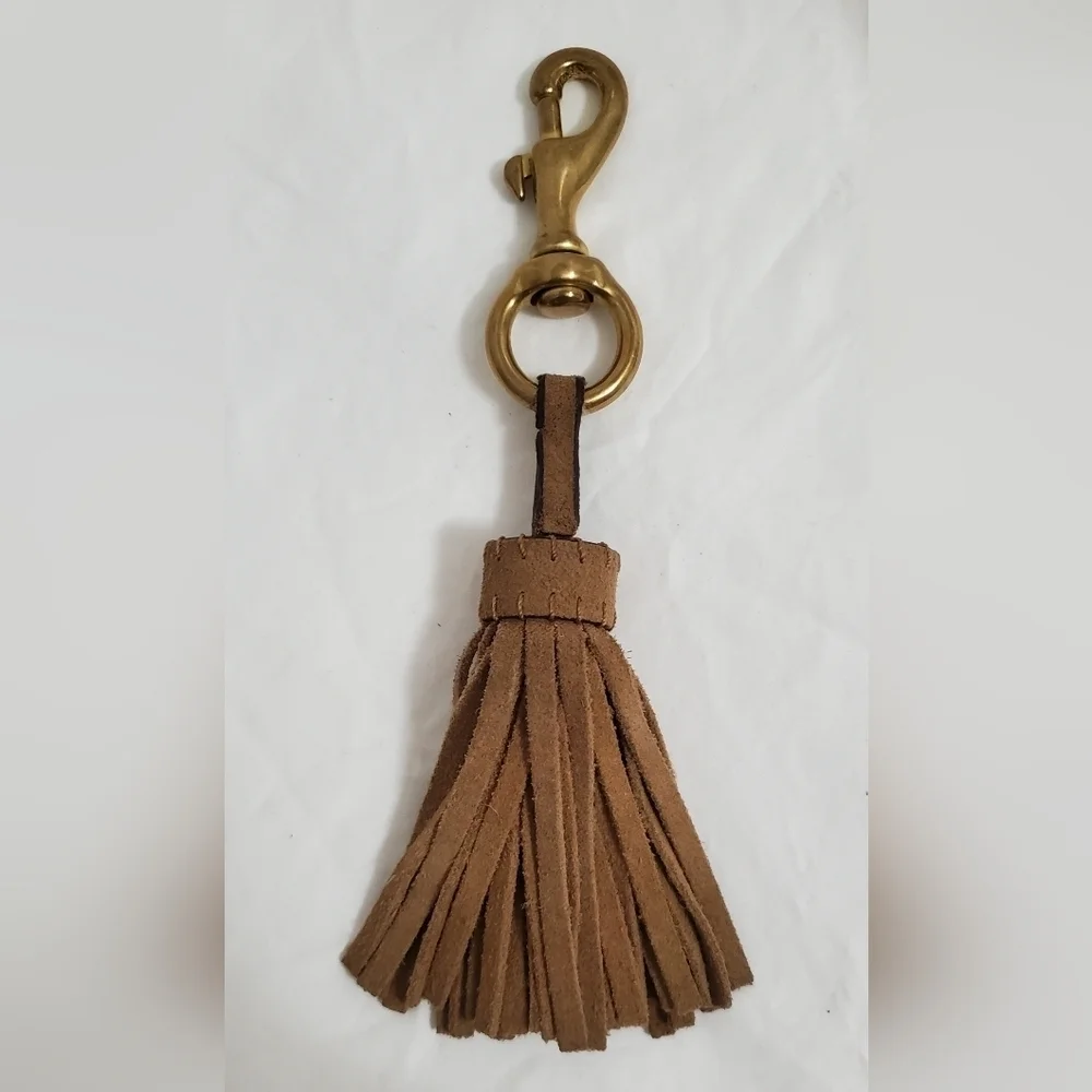 Suede Tassel Key Holder